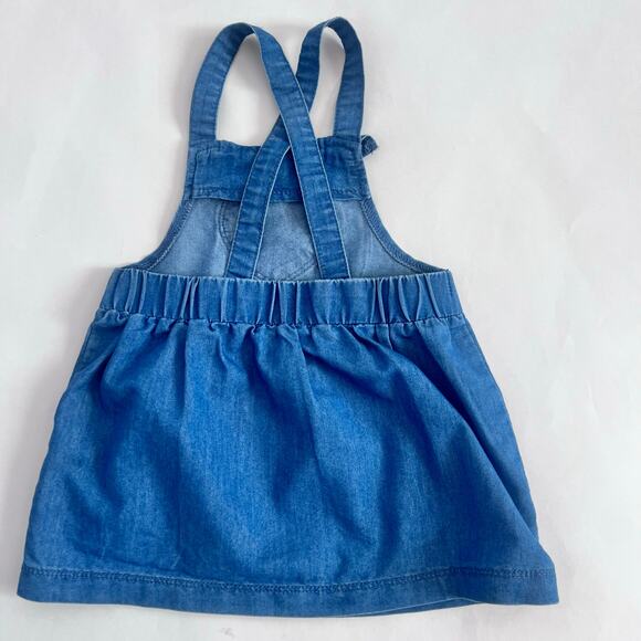 LEVI'S SAN FRANCISCO TODDLER GIRLS DENIM SLEEVLESS JUMPER BLUE SIZE 18 MONTHS - Picture 2 of 9